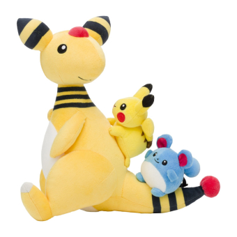 autehntic Pokemon Center Plush  Tokyo Bay 2024 Grand Re-Opening Ampharos, Marill & Pikachu 26cm 